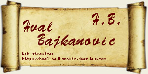 Hval Bajkanović vizit kartica